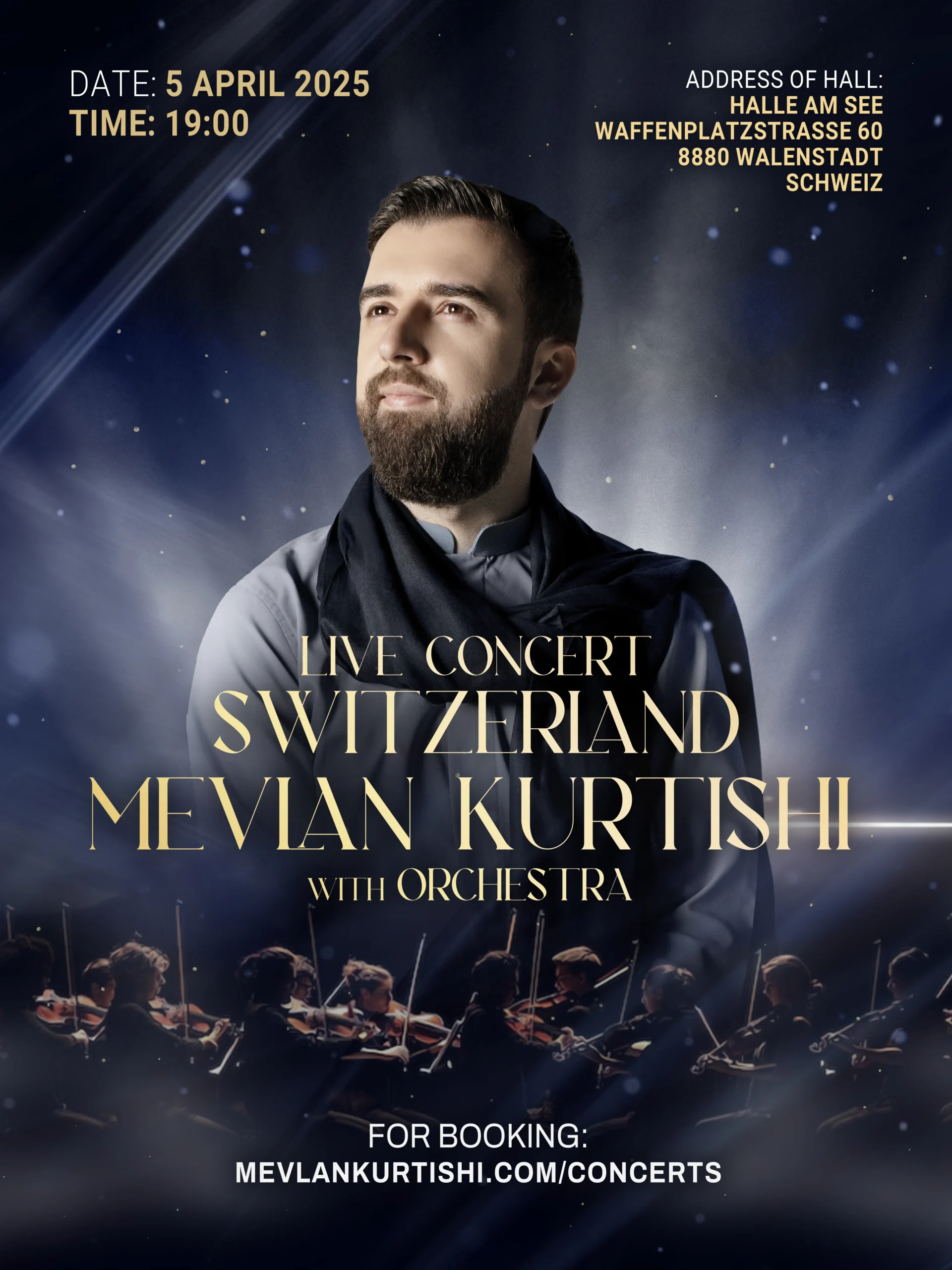 LIVE CONCERT  SWITZERLAND - MEVLAN KURTISHI with Orchestra